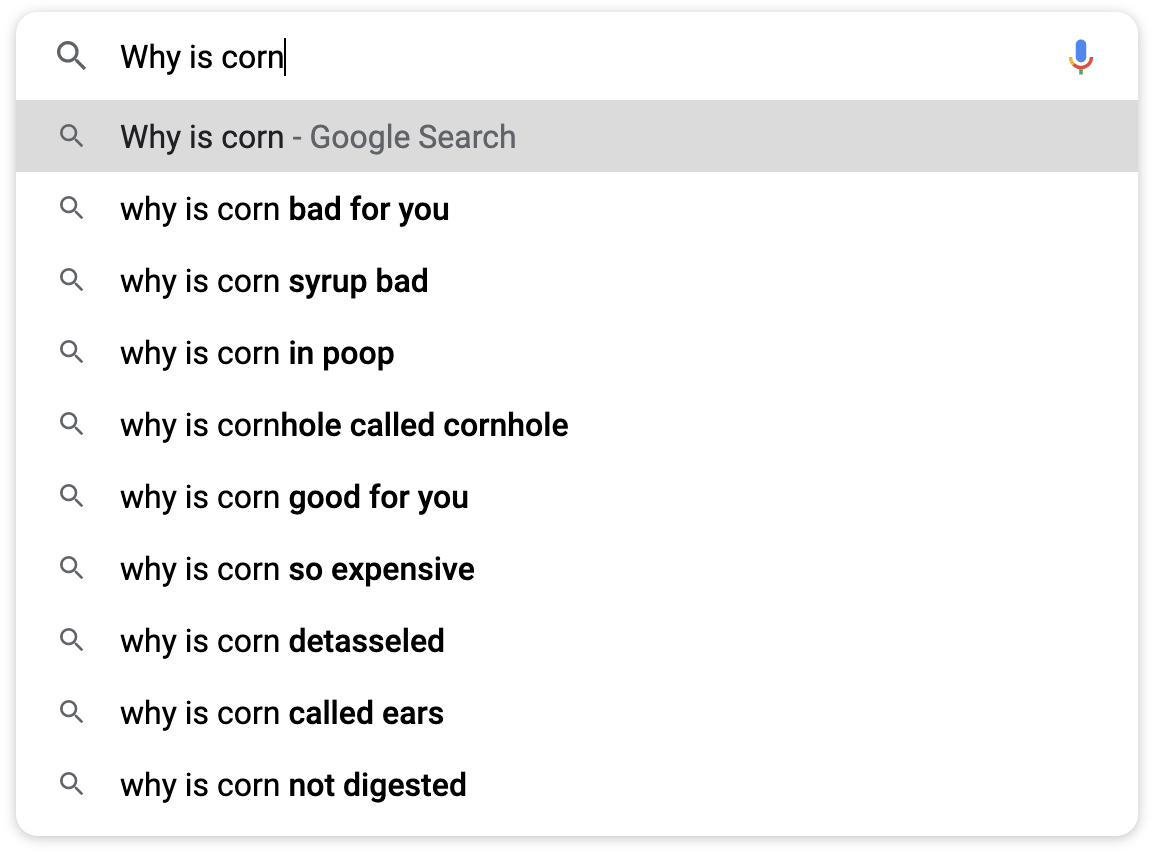 Why Corn?